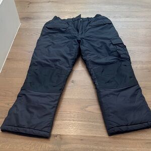 Kids Black Cargo Pants